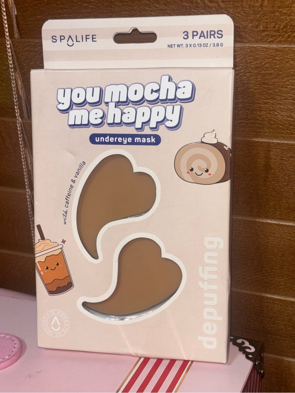 SpaLife You Mocha Me Happy Depuffing Undereye Mask set